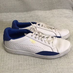 Puma Match blue & white leather sneakers